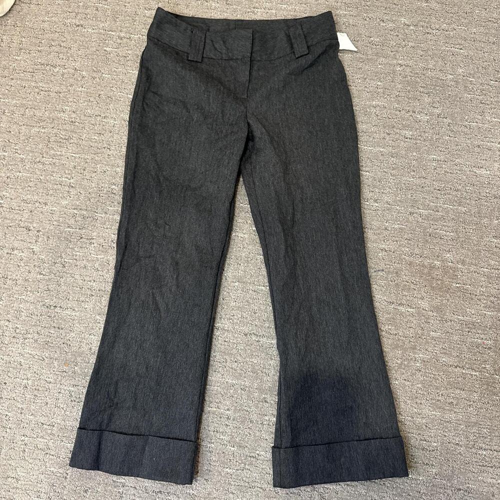super cute NWT vintage y2k ultra- low rise gray trouser capri pants